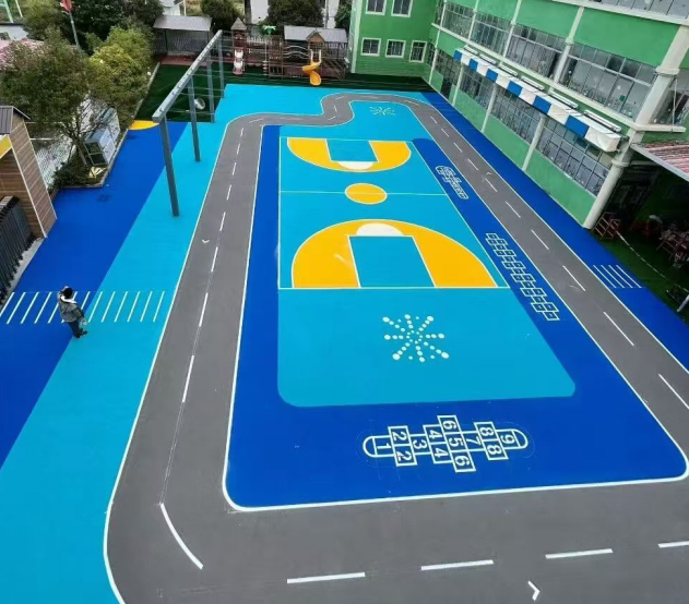 平顶山市仿真草坪混合型塑胶跑道 - 厂家